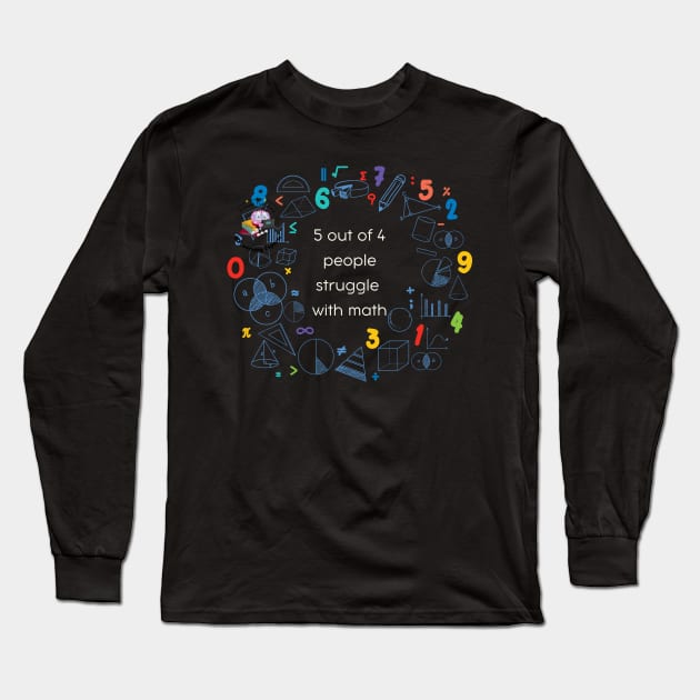 I'm not bad at math, I just have Dyscalculia Long Sleeve T-Shirt by hello@3dlearningexperts.com